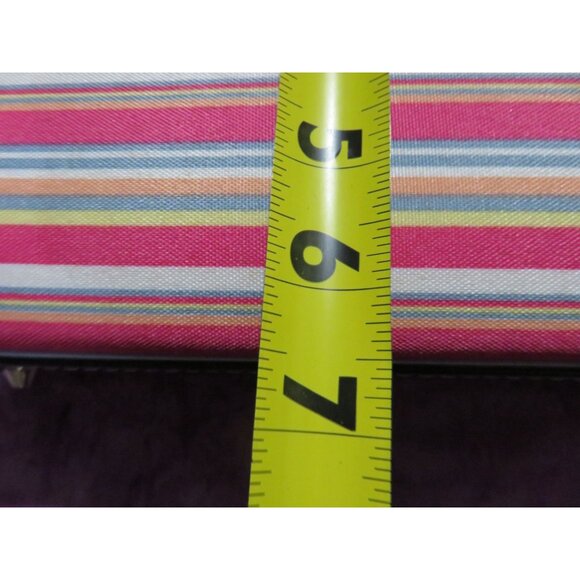 Kate Spade New York Vintage Y2K Pink Striped Structured Canvas & Leather handbag - Picture 11 of 11